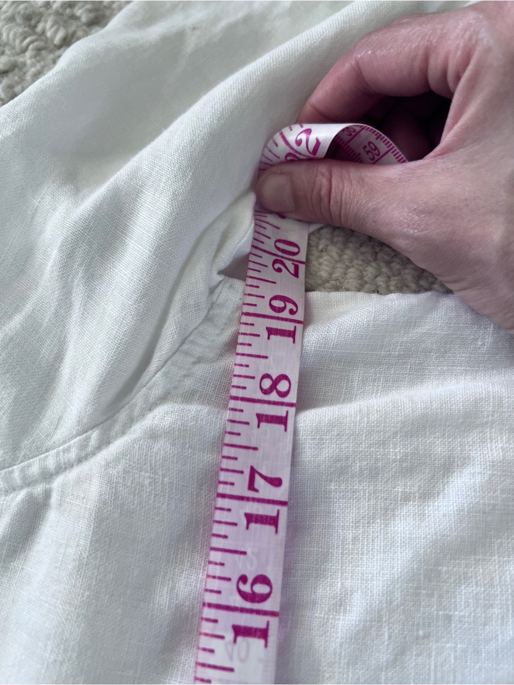 Lightweight White Linen Button-Front Women's Top Coastal Minimalist - Picture 12 of 12
